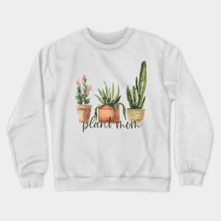 Plant Mom Dark Watercolor Crewneck Sweatshirt